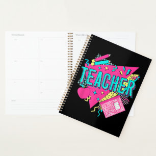 Teacher 90s Retro Colourful Teacher Back To School Planner