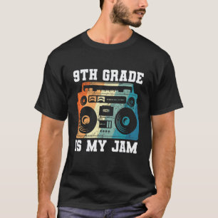 Teacher 9th Grade Is My Jam Retro Boombox School T-Shirt
