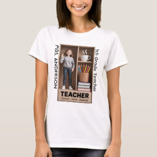 Teacher Action Figure AI 3D Boxed Doll Style T-Shirt