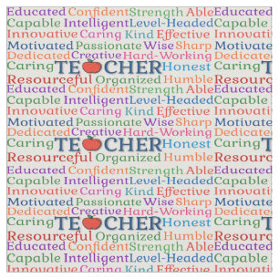 Teacher Adjectives Fabric