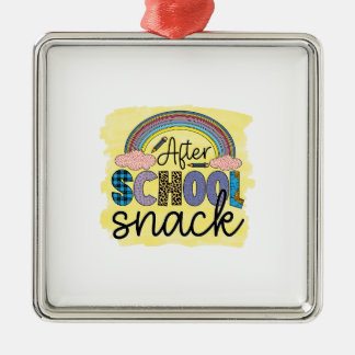 Teacher After School Snack Metal Ornament