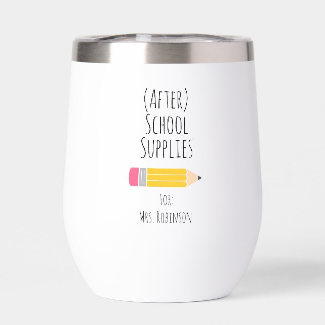 Teacher After School Supplies Pencil (Back)