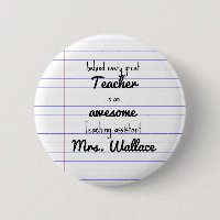 Teacher Aid Tote Bag & Button, Teaching Assistant