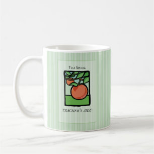 Teacher Aide Thank You Gift Mug, Apple Coffee Mug
