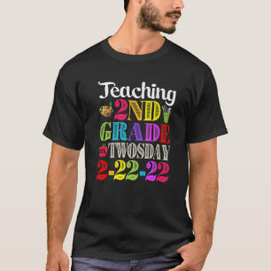 Teacher Aka Math Teaching 2Nd Grade On Twosday 2-2 T-Shirt
