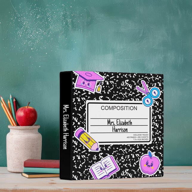 Teacher and Student Back to School Composition  Binder (Creator Uploaded)