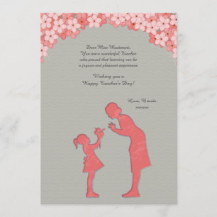 Teacher and Student Greeting Card