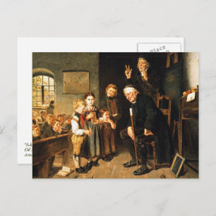 Teacher and Students Painting. Fine Art  Postcard