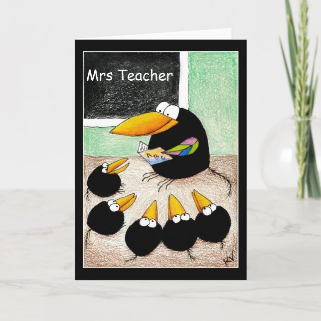 Teacher and students thank you note card (Front)