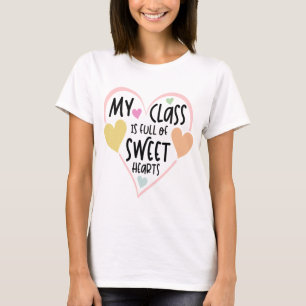 Teacher And Students Valentines Day Sweetheart T-Shirt