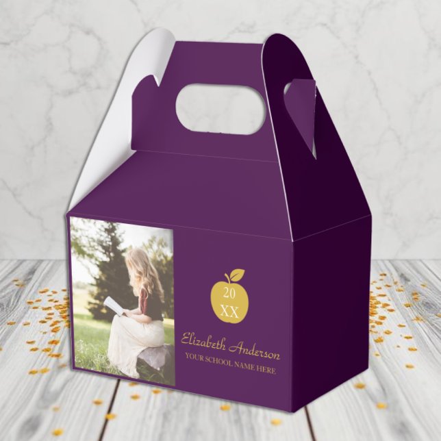 Teacher Apple Graduation Favor Box (Creator Uploaded)