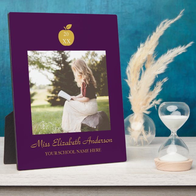 Teacher Apple Graduation Plaque (Side)