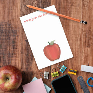 Teacher Apple Personalized School Classroom Post-it Notes