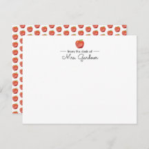 Teacher Apple Personalized Stationery