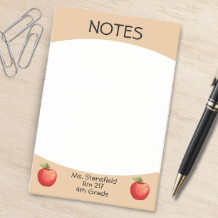 Teacher Apple Student Class Elementary School Post-it Notes