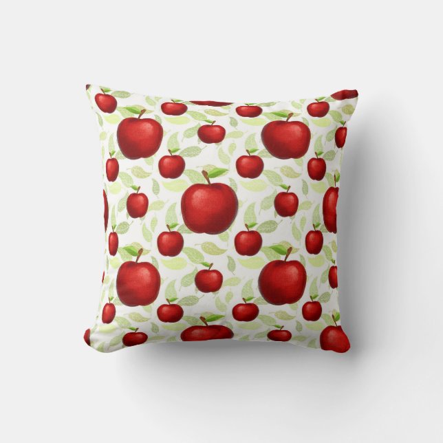 Teacher Apple Tree Patterns Preschool Art Teacher  Throw Pillow (Front)