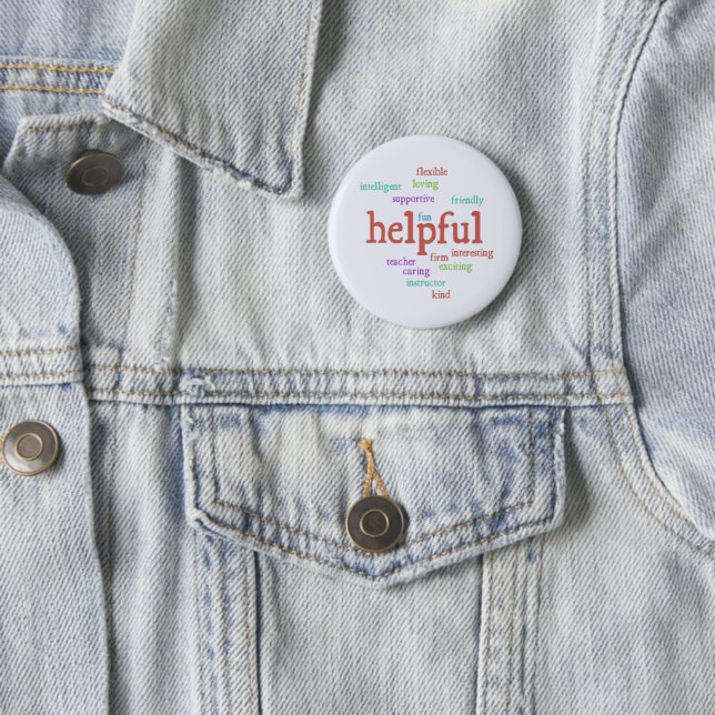 Teacher Appreciation 2 Inch Round Button (In Situ)