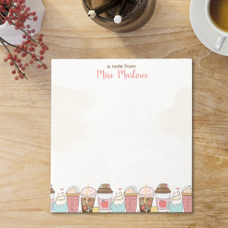Teacher Appreciation Apple Coffee Personalized Notepad