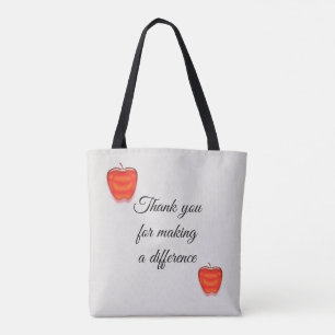 Teacher Appreciation Apple School Classroom Tote Bag