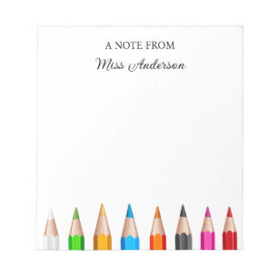 Teacher Appreciation Back to School Supplies  Notepad