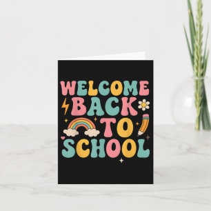Teacher Appreciation Boys Girls Retro Welcome Back Card