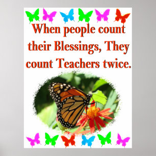 TEACHER APPRECIATION BUTTERFLY DESIGN POSTER