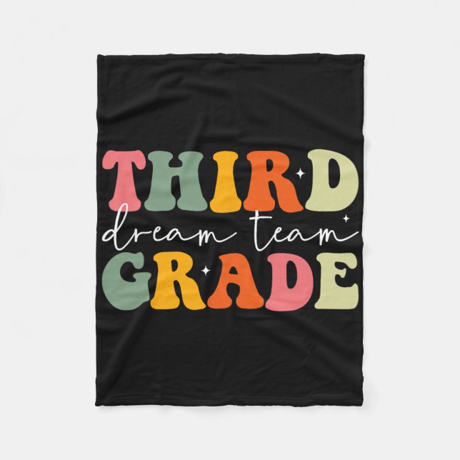 Teacher Appreciation Byck To School Third Grade Dr Fleece Blanket (Front)