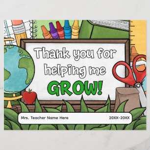 Teacher Appreciation Certificate of Thanks