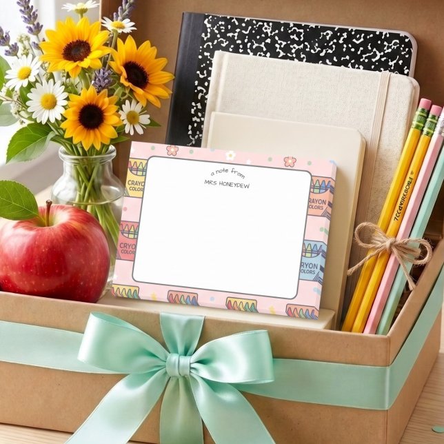 Teacher appreciation Crayon Pattern  Post-it Notes (Creator Uploaded)