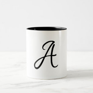 Teacher Appreciation Custom Initial  Two-Tone Coffee Mug