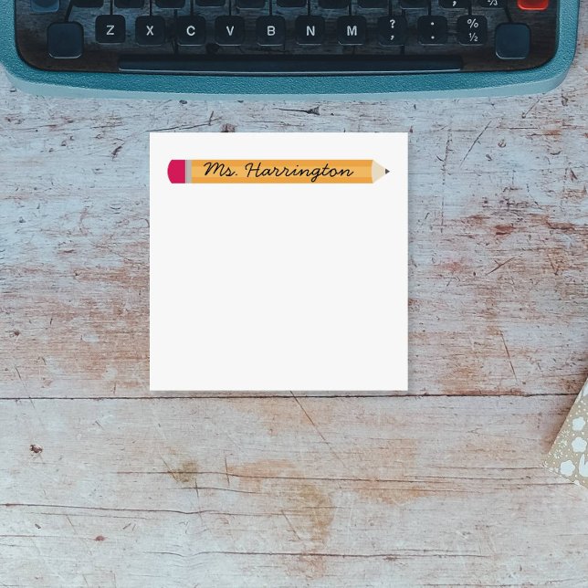 Teacher Appreciation Custom Pencil Notepad (Creator Uploaded)