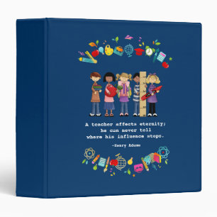 Teacher Appreciation Custom Text Gift  Binder