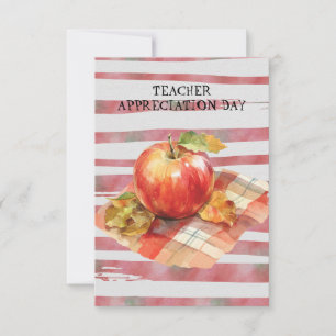 Teacher Appreciation Day Apple Chequered Napkin