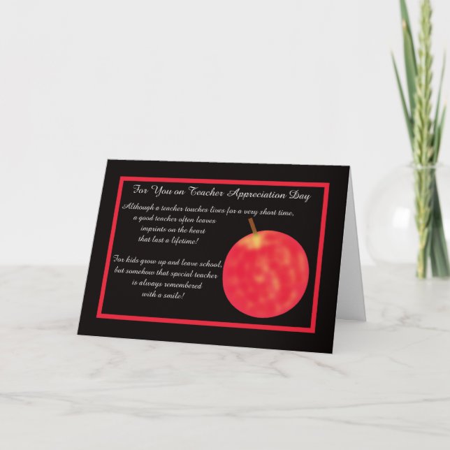 Teacher Appreciation Day Greeting Card (Front)