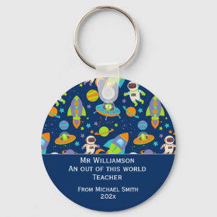 Teacher Appreciation Day Out of This World Space Keychain