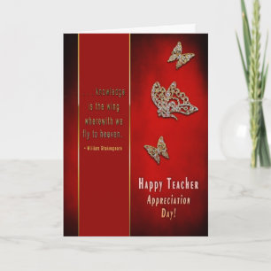 Teacher Appreciation Day - Shakespeare Quote Card