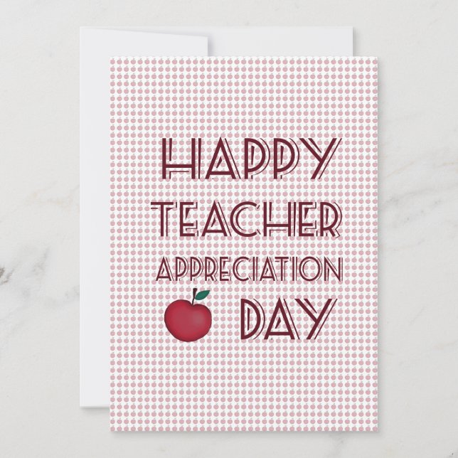 Teacher appreciation day  thank you card (Front)