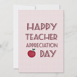 Teacher appreciation day  thank you card