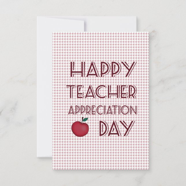 Teacher appreciation day  thank you card (Front)