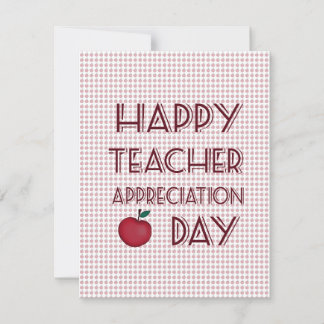Teacher appreciation day thank you card