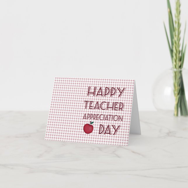 Teacher appreciation day  thank you card (Front)