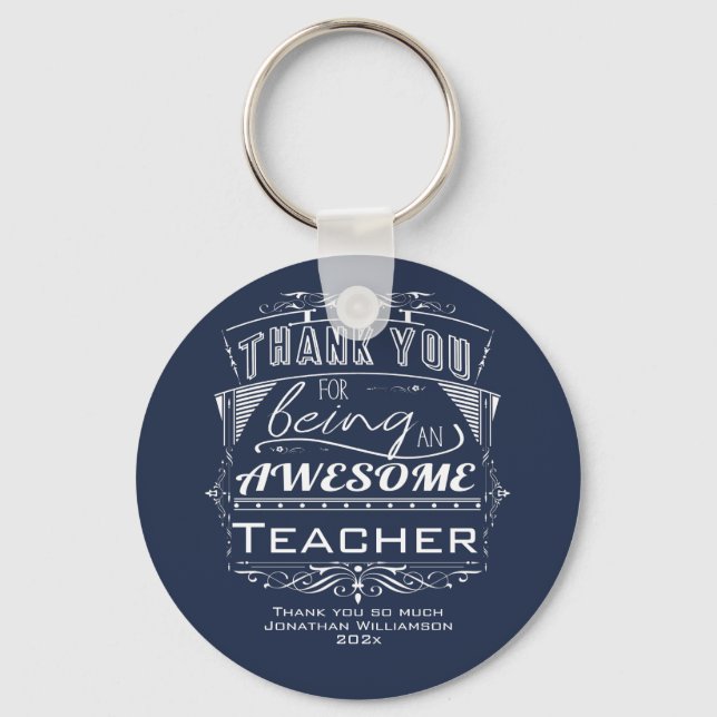 Teacher appreciation Day Thank You Keychain (Front)