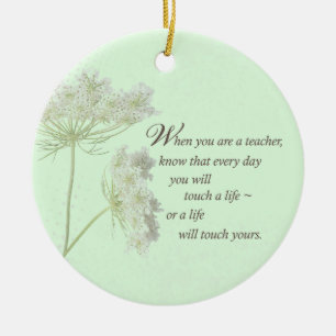 Teacher Appreciation Day Thank You Wildflower Ceramic Ornament