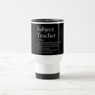 Teacher Appreciation Definition Typographic Travel Mug