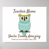 Teacher Appreciation DIY Owl Handprint Template