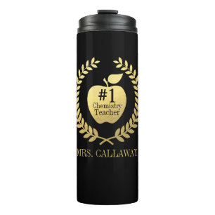 Teacher Appreciation Faux Gold Foil Custom Name Thermal Tumbler