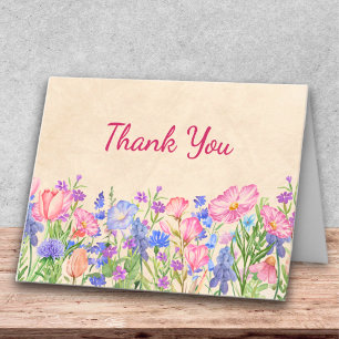 Teacher Appreciation Floral Garden Flowers Thank You Card