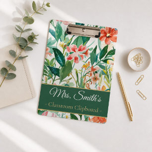 Teacher Appreciation Gift Floral Personalized Clipboard