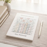 Teacher Appreciation Gift Floral Stacked Books  Notepad<br><div class="desc">This Personalized Floral Stacked Books Teacher Notepad is a thoughtful and practical gift designed especially for teachers who love staying organized. The charming stacked books illustration paired with soft floral accents creates a warm, academic-inspired design that feels both cozy and professional. You can personalize the notepad with the teacher’s name,...</div>