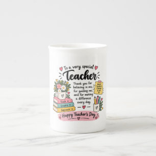 Teacher Appreciation Gift   Happy Teacher's Day  Bone China Mug